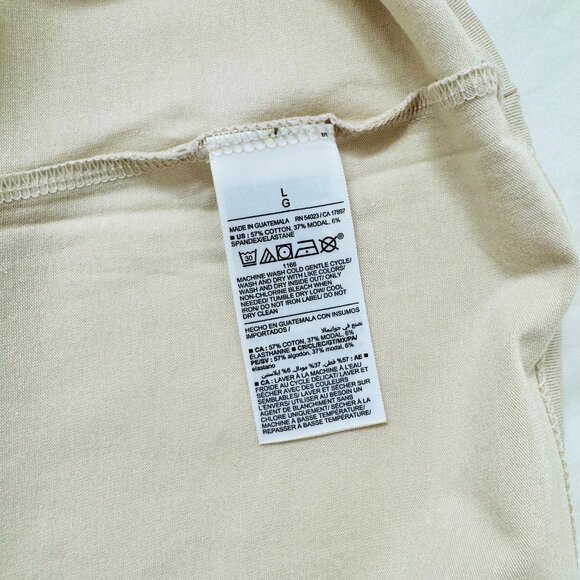 NEW NWT Old Navy Bestee Crewneck t-shirt tan cream bone size L Large - Picture 5 of 5